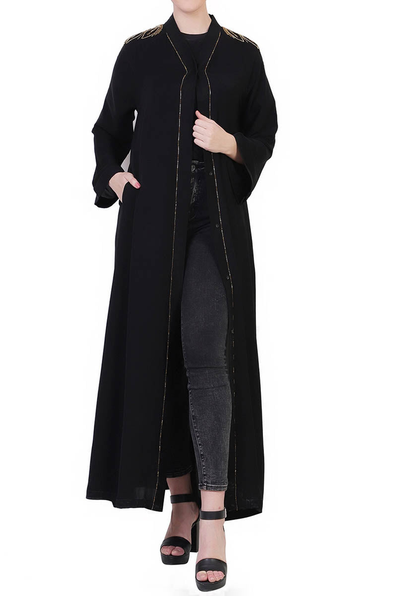 Mushkiya-Open Dress With Hand Embellishments-Not An Abaya.