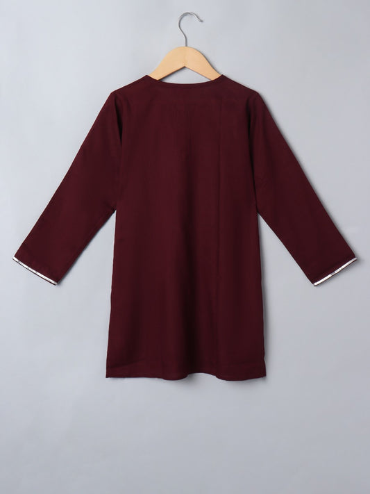 2 Pcs Suit For Girls In Rayon Fabric With Gota Patti Work