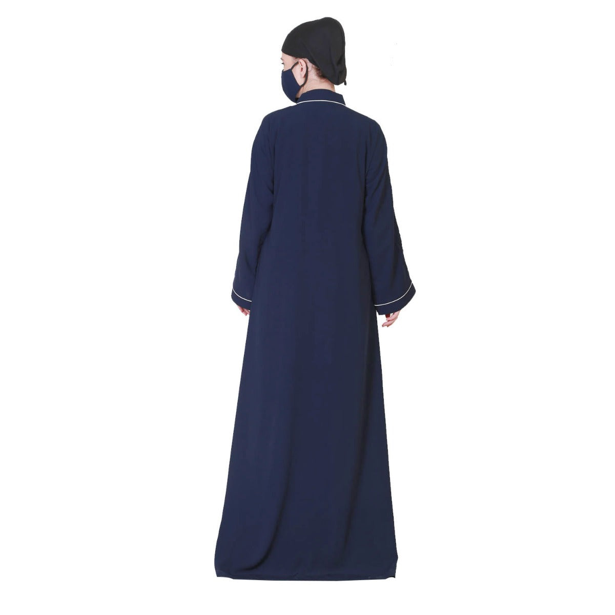 Front Open Abaya Like Dress With Handwork On Bodice And Sleeves.