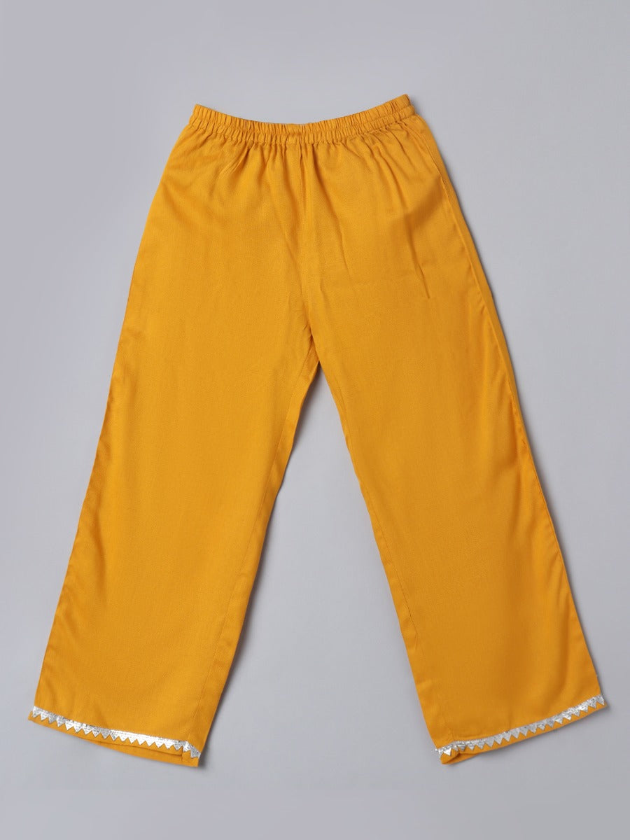 2 Pcs Suit For Girls In Rayon Fabric With Gota Patti Work