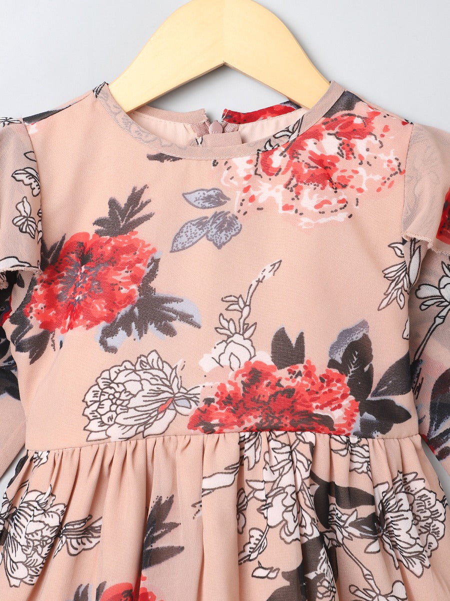 Printed Georgette Frock With Lining