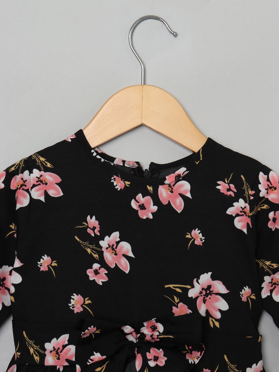 Designer Frock For Girl's In Crepe Fabric