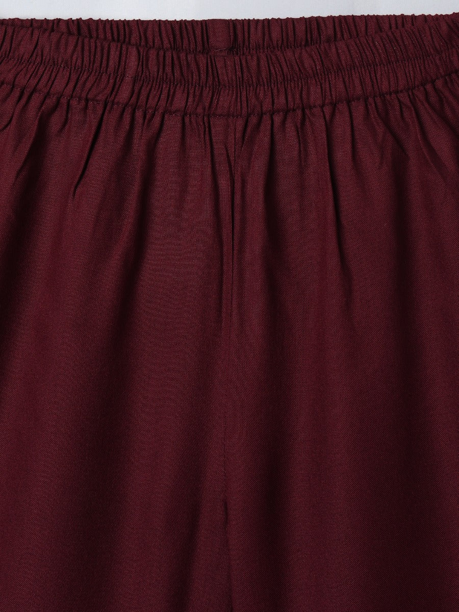 2 Pcs Suit For Girls In Rayon Fabric With Gota Patti Work