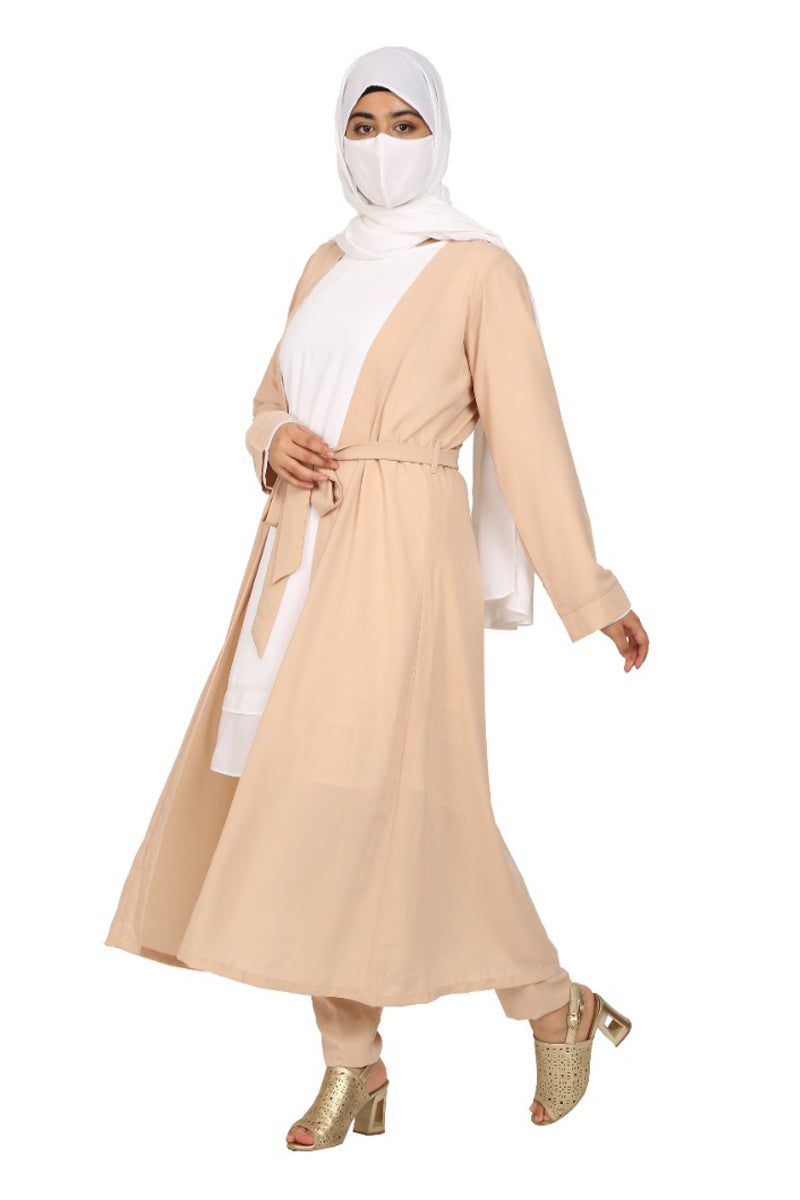 Three Pieces Set- Tunic With Trouser & Shrug