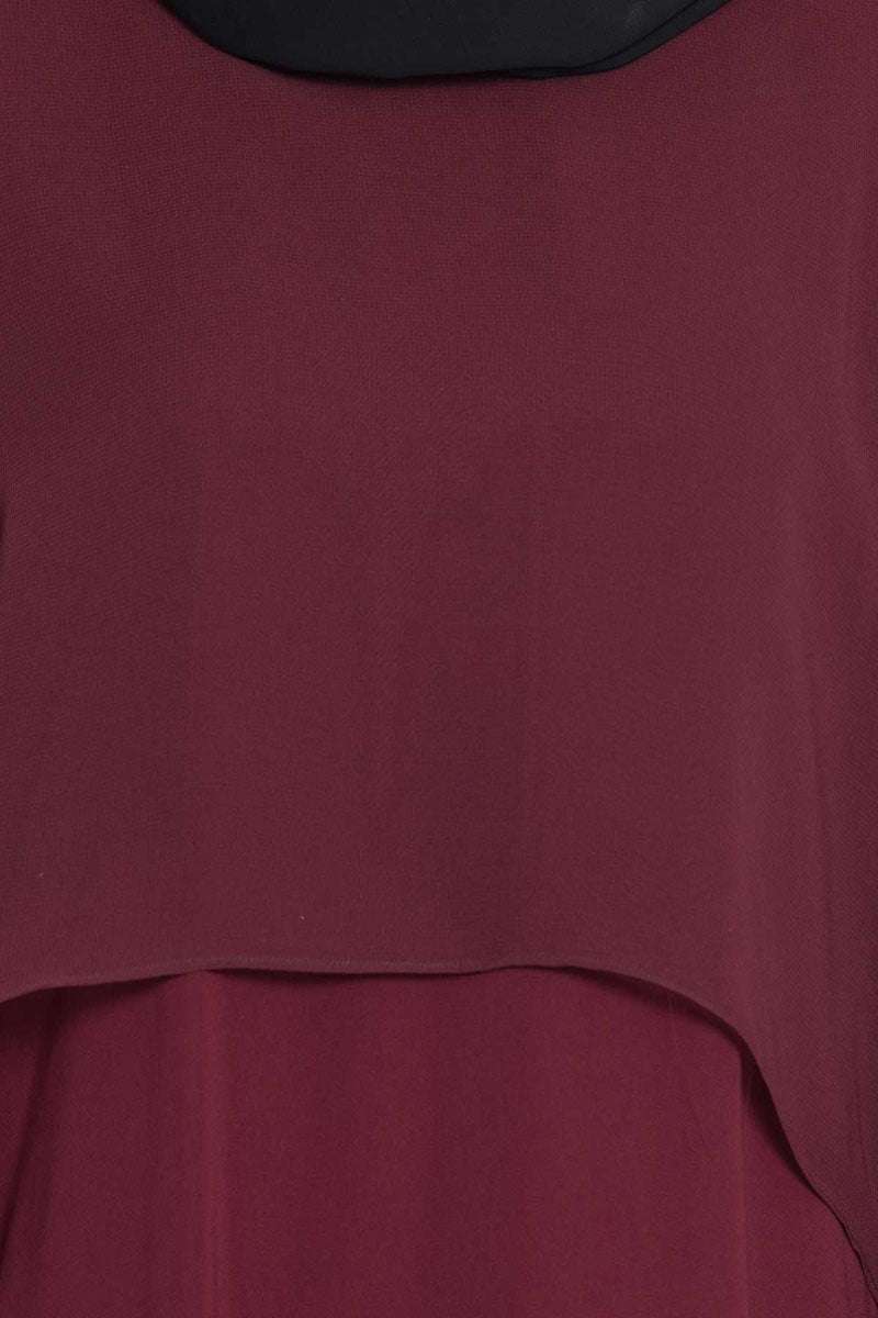 Abaya With Attached Georgette Cape