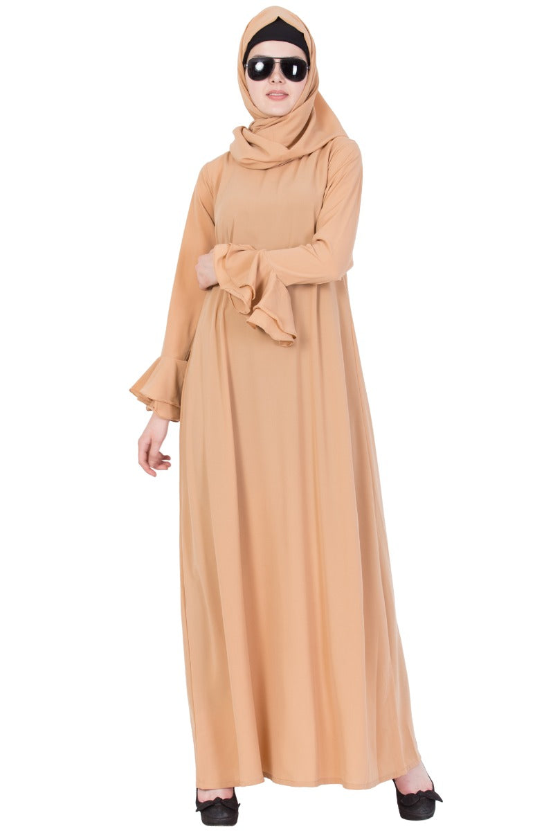 Long Gown With Bell Sleeves- Not An Abaya