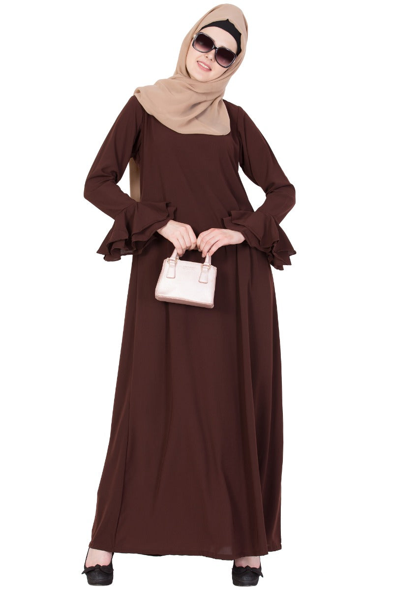 Long Gown With Bell Sleeves- Not An Abaya
