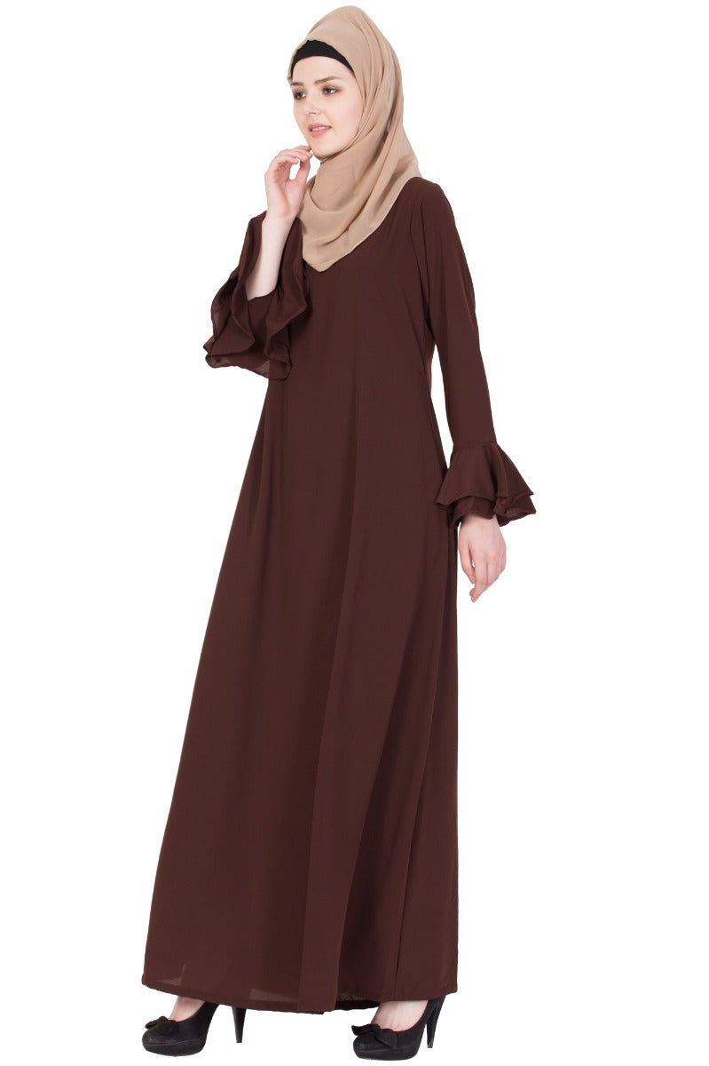 Long Gown With Bell Sleeves- Not An Abaya