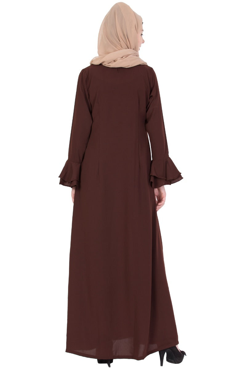 Long Gown With Bell Sleeves- Not An Abaya