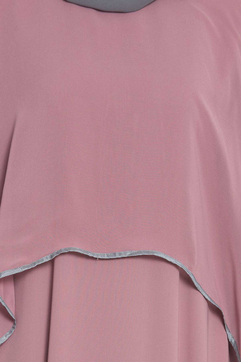 Abaya With Attached Georgette Cape