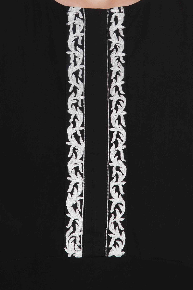 Embridered Abaya With Umbrella Flare