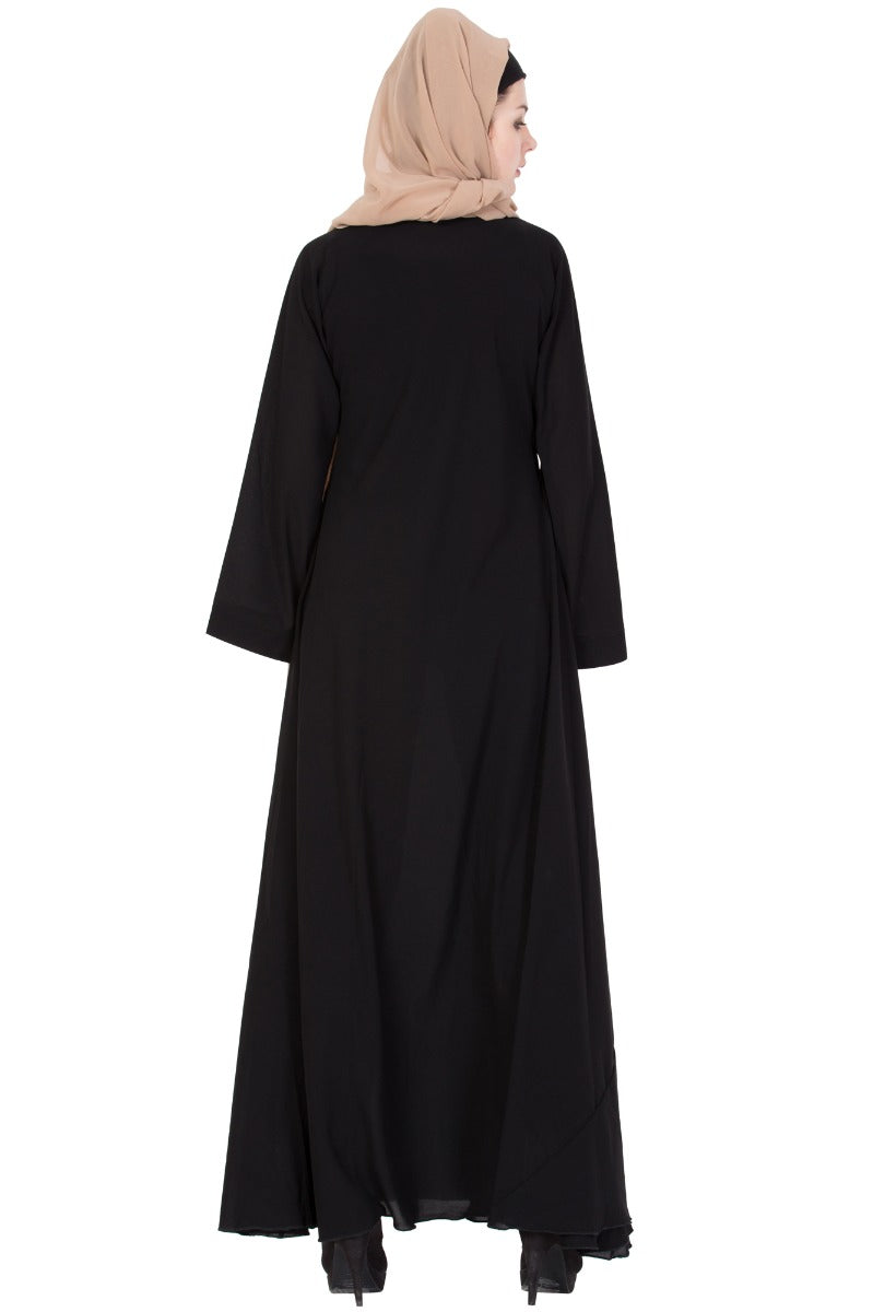 Biased Cut- Umbrella Flare Dress in Nida Satin -Not An Abaya