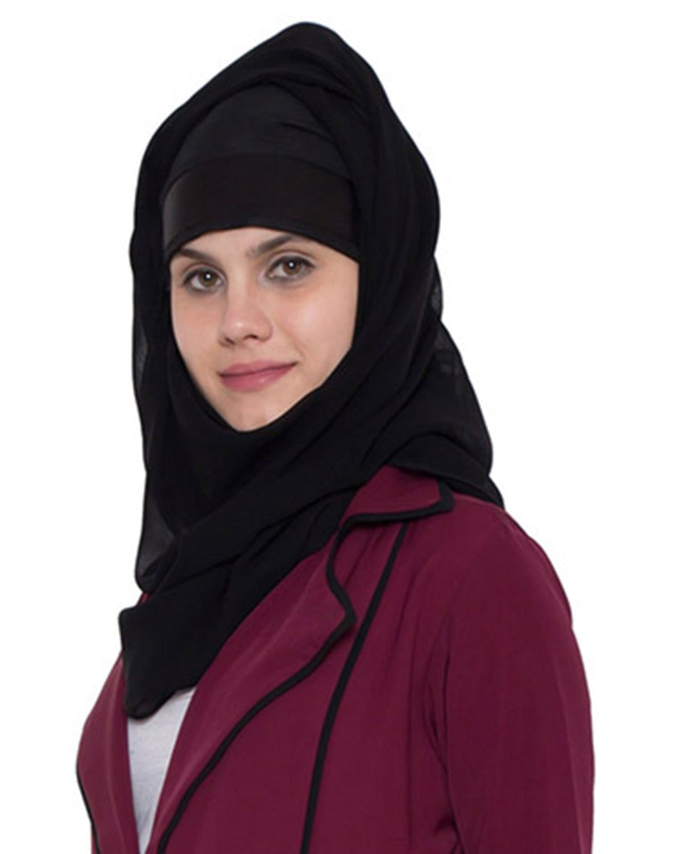 Hijab-Black-Fine Georgette