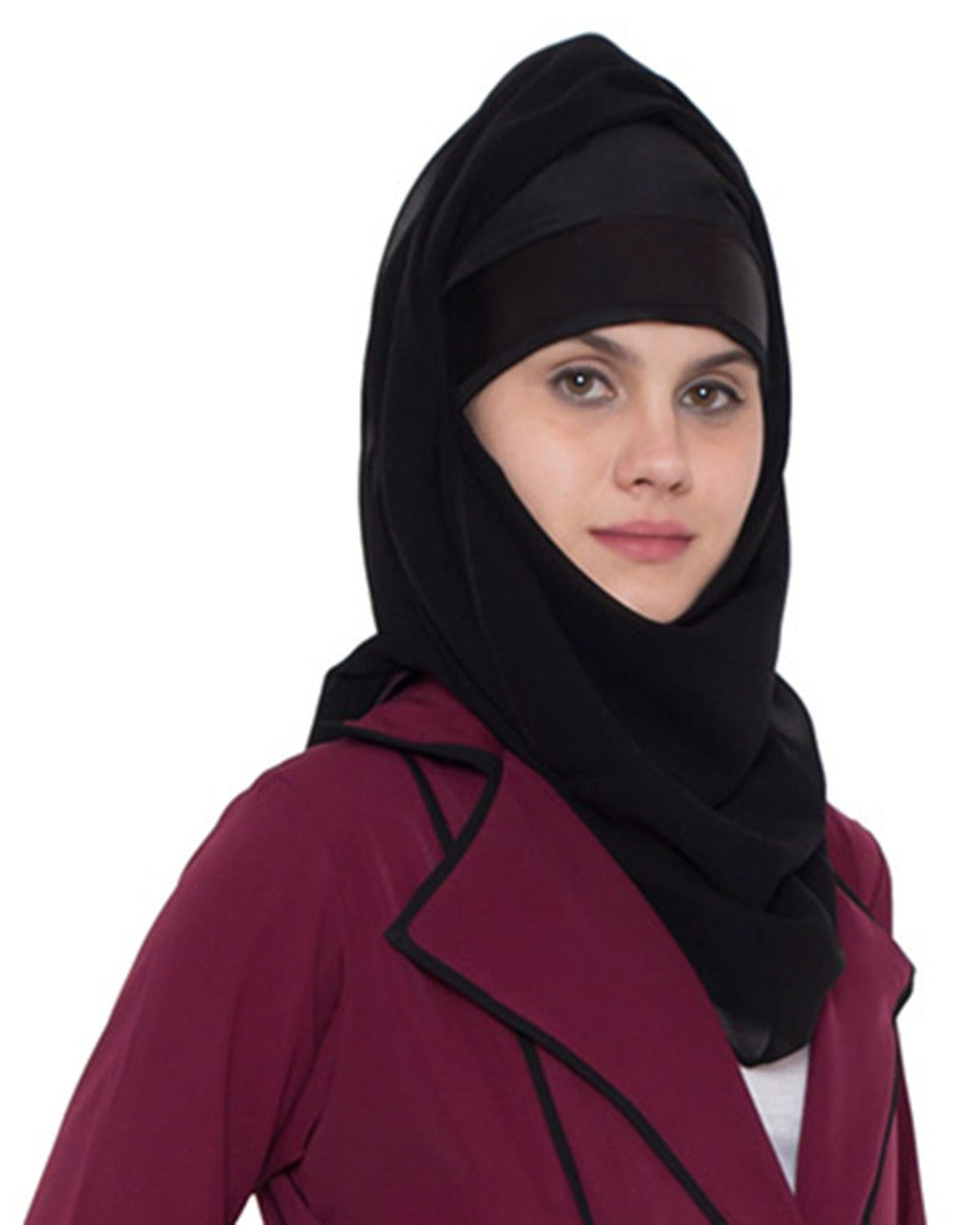 Hijab-Black-Fine Georgette