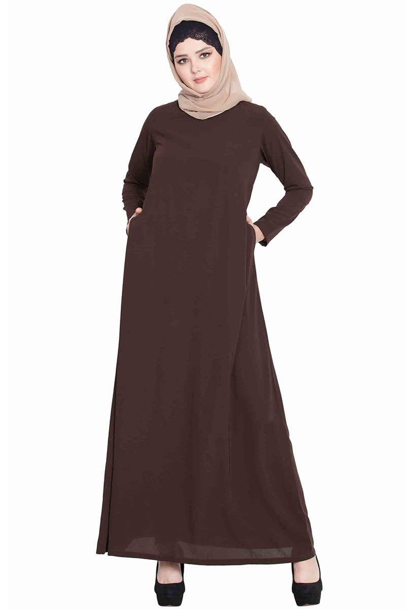 Two Pieces Set-Embroidered Cape with Inner -Not An Abaya