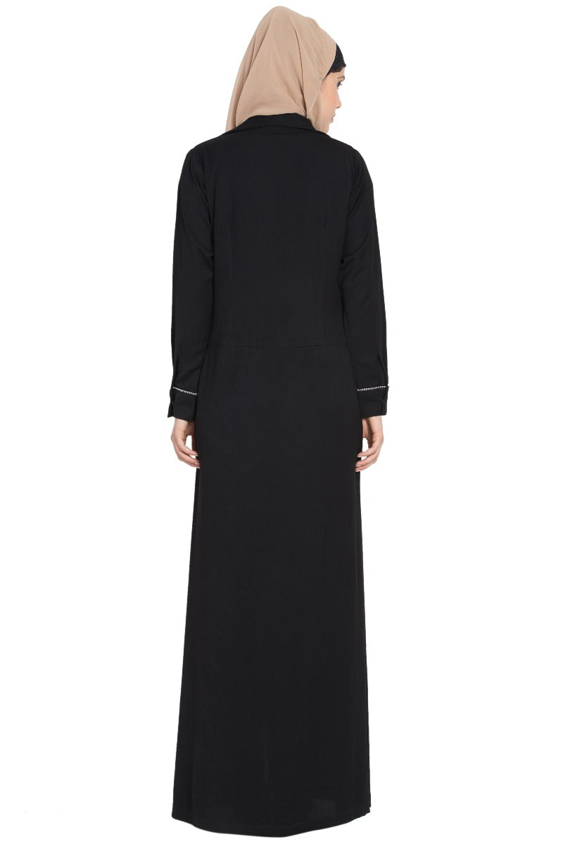 Long Stylish Coat with Zippers