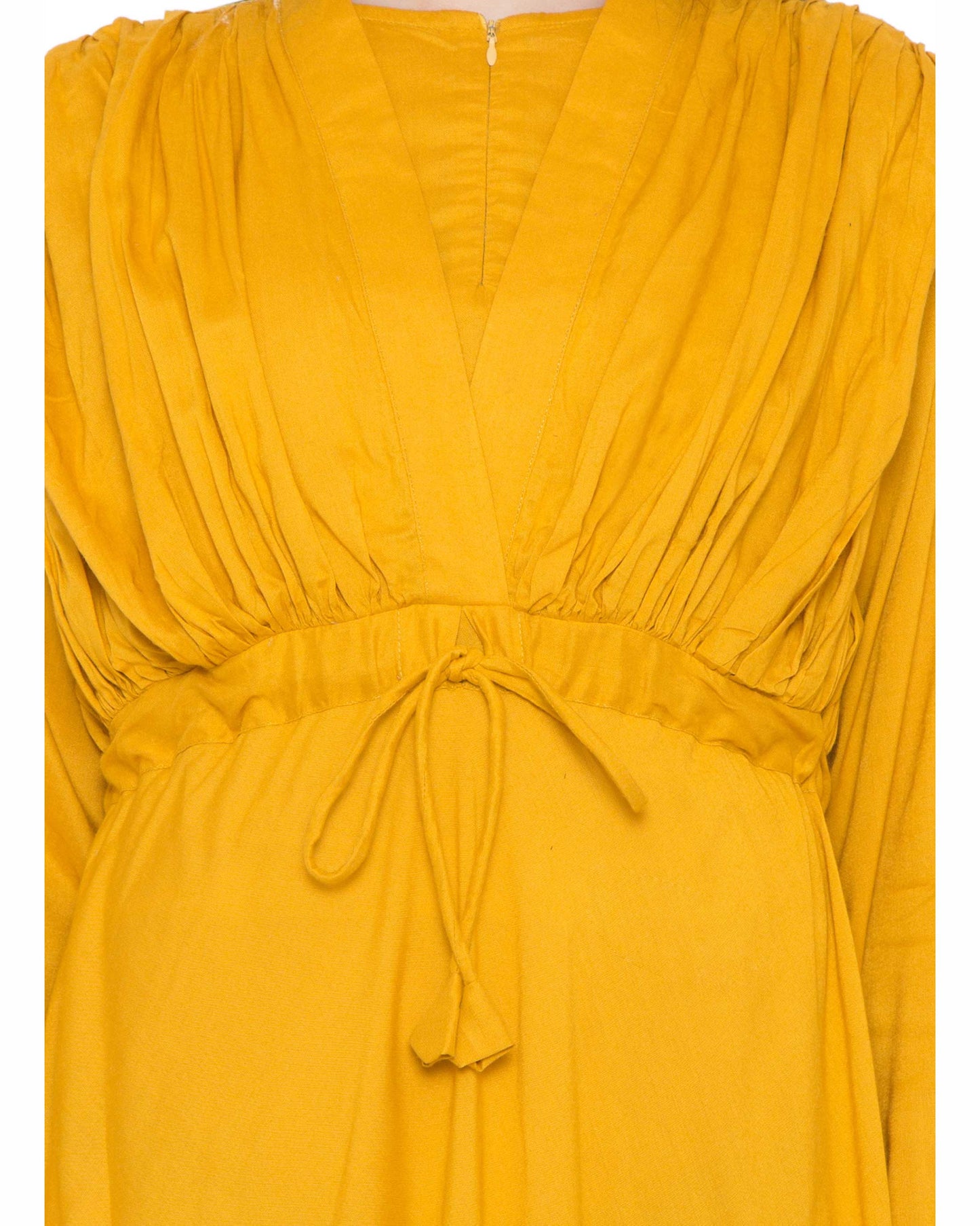 Modest Dress For Muslim Woman-Mustard