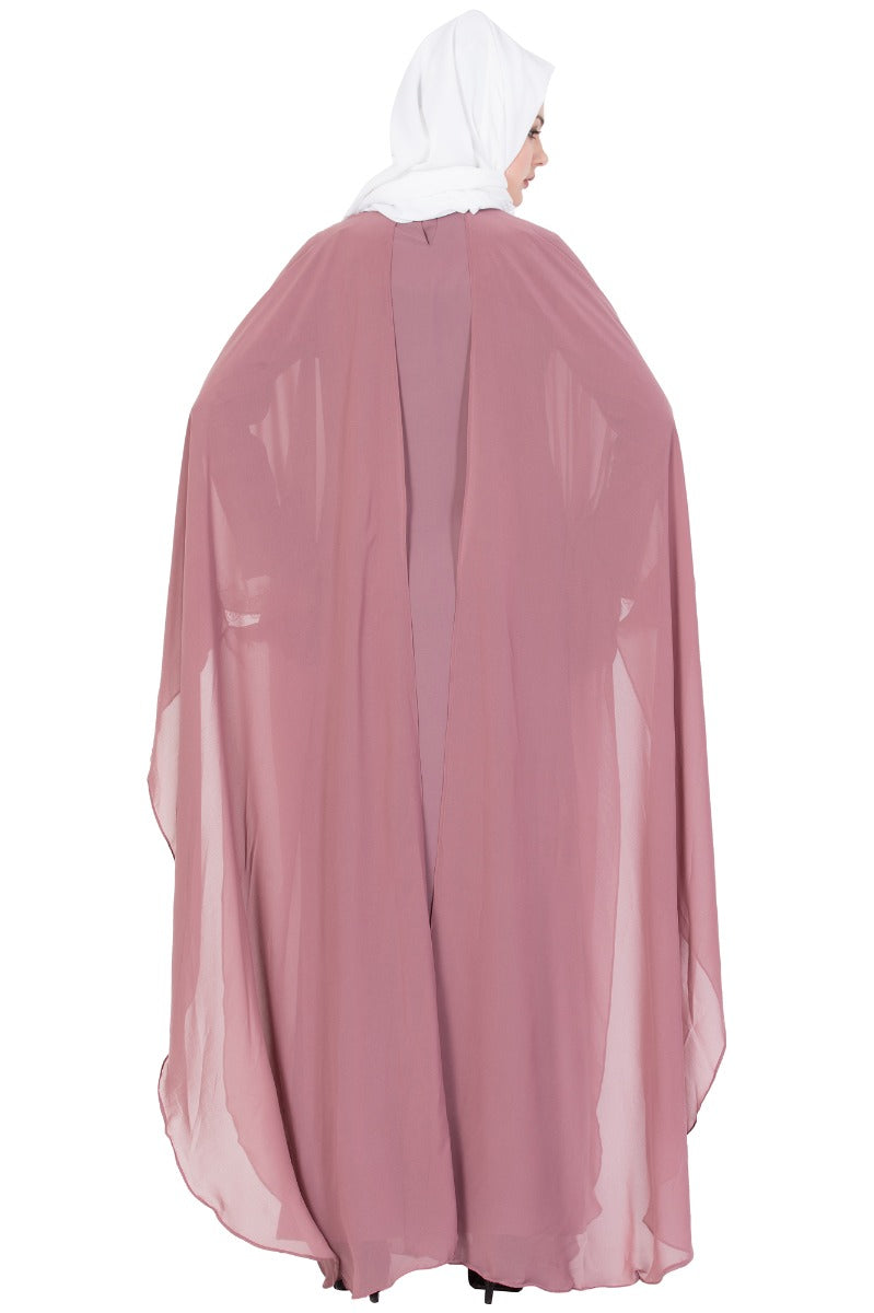Designer Abaya Dress With Floral Lacework