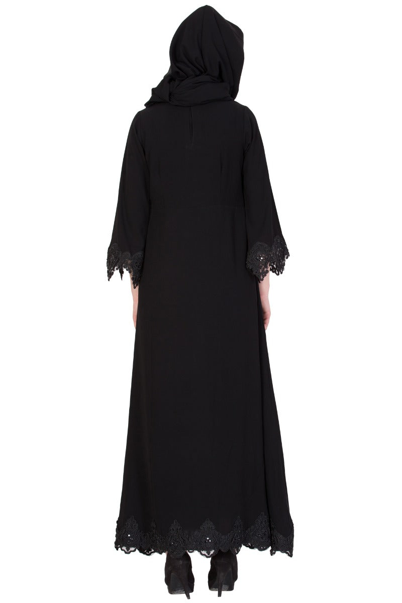Designer Abaya With Heavy Lacework