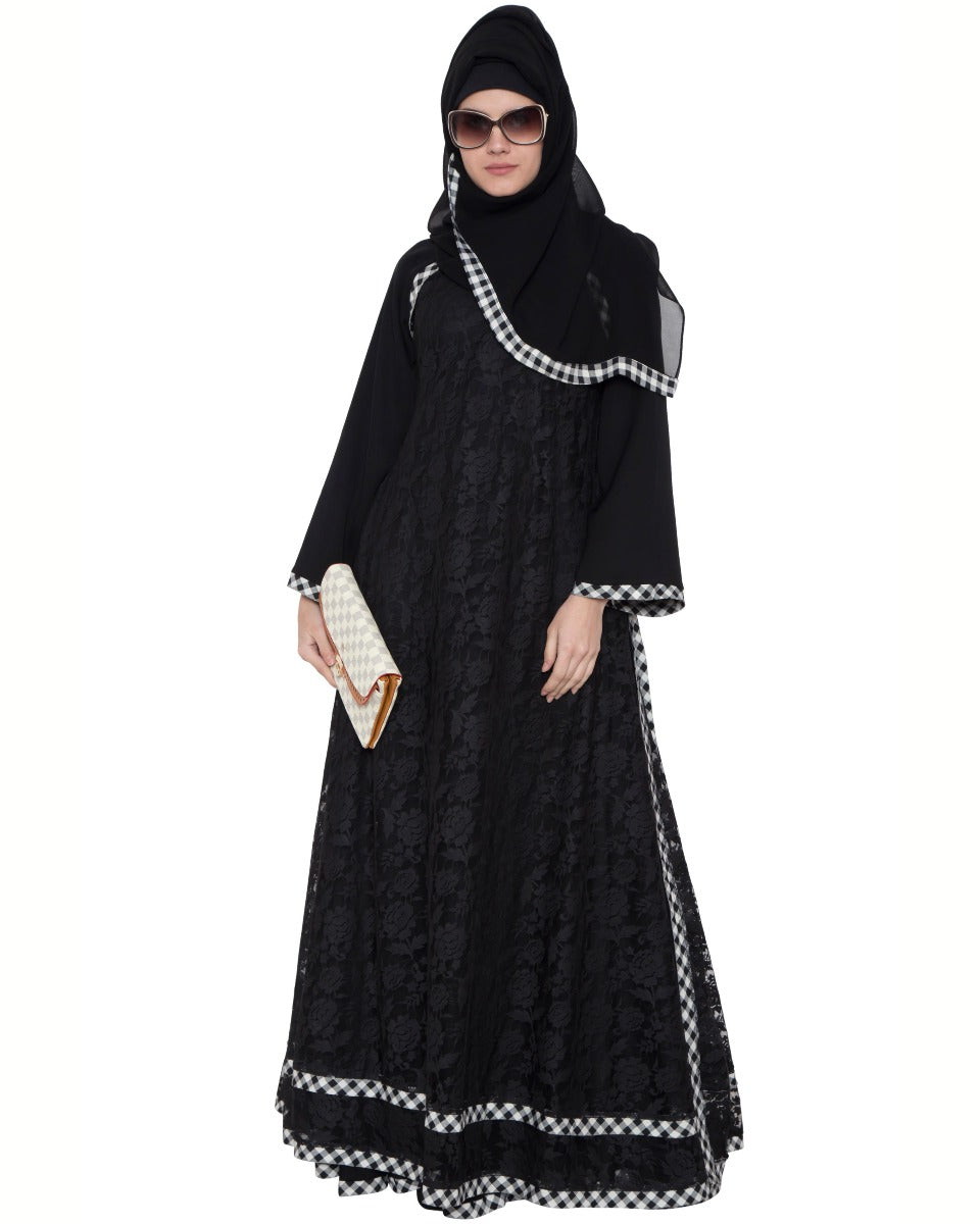 Multi Layered Designer Maxi Dress-Not An Abaya