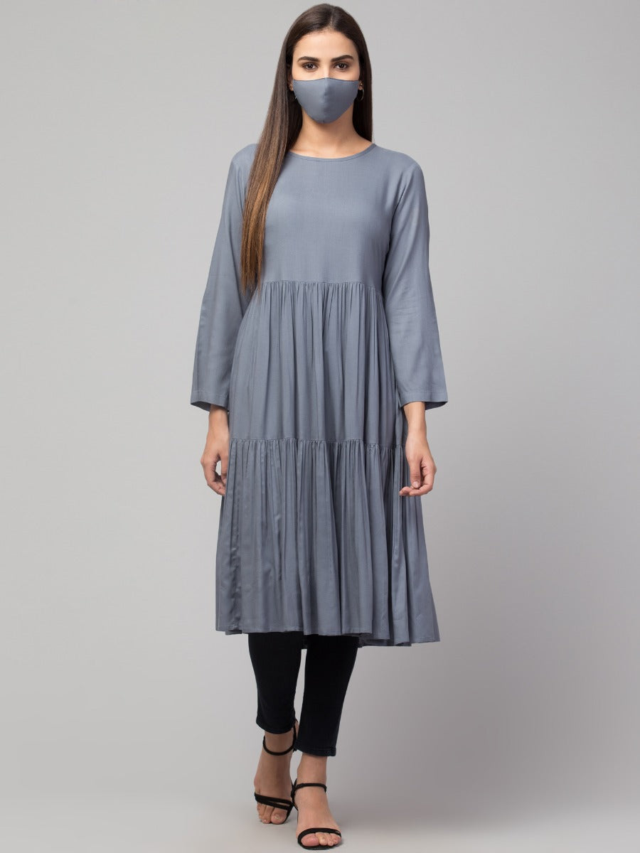 Multi Layered Rayon Kurti