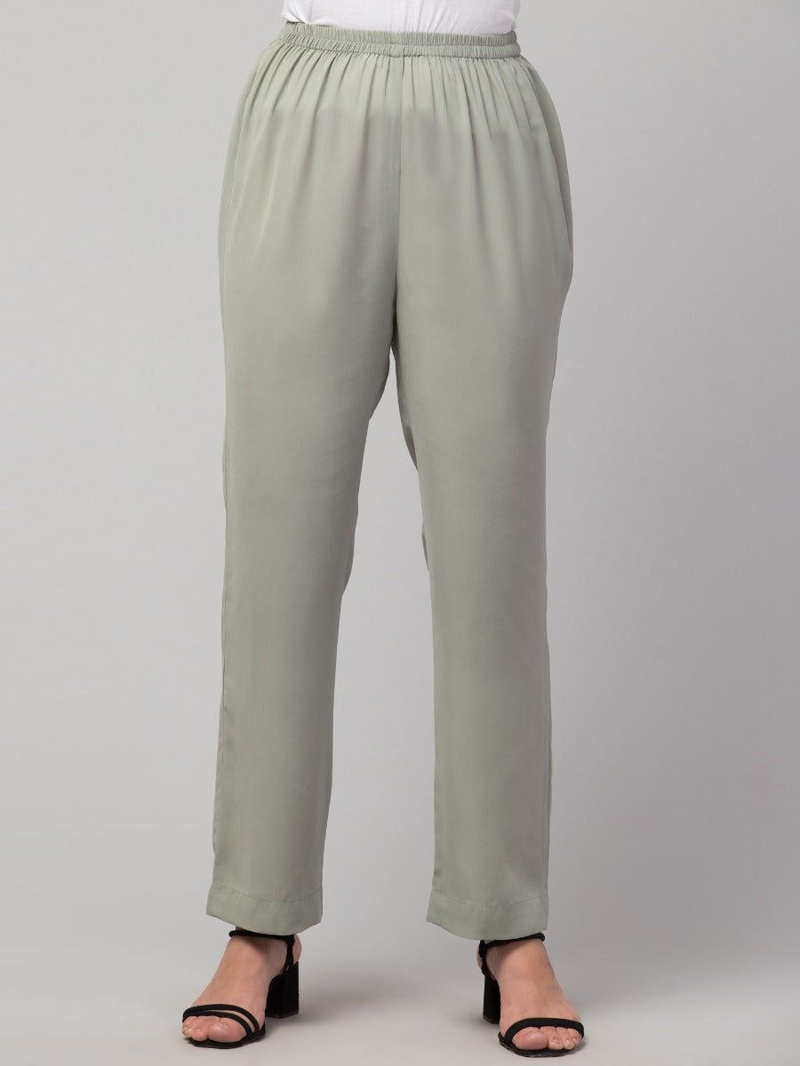 High Rise Trouser In Nida Matte