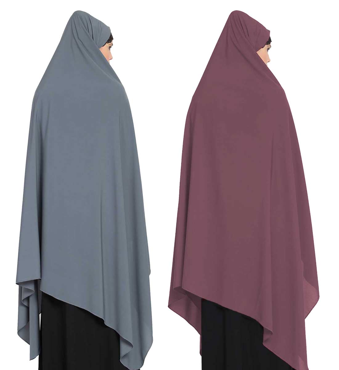 Irani ChadarTwo Pieces Combo-Rida Hijab with Detachable Nose Piece-Made in Nida Matt