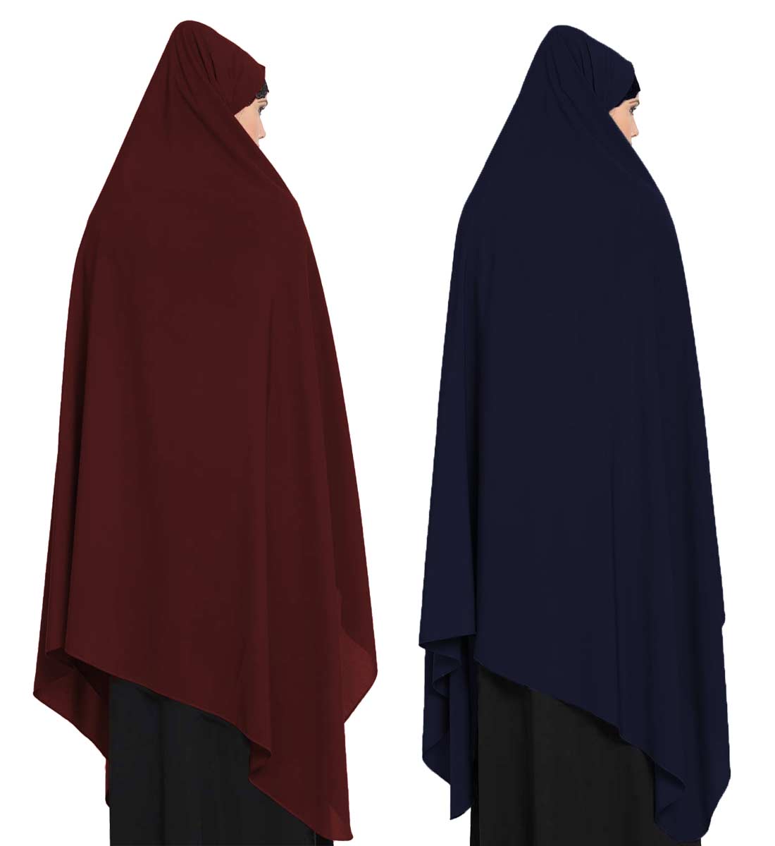 Irani ChadarTwo Pieces Combo-Rida Hijab with Detachable Nose Piece-Made in Nida Matt