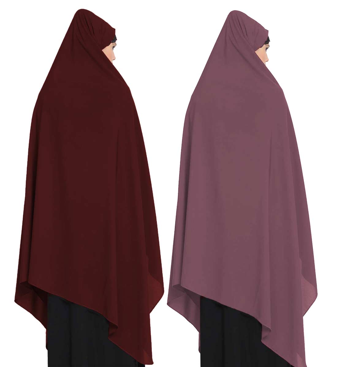 Irani ChadarTwo Pieces Combo-Rida Hijab with Detachable Nose Piece-Made in Nida Matt