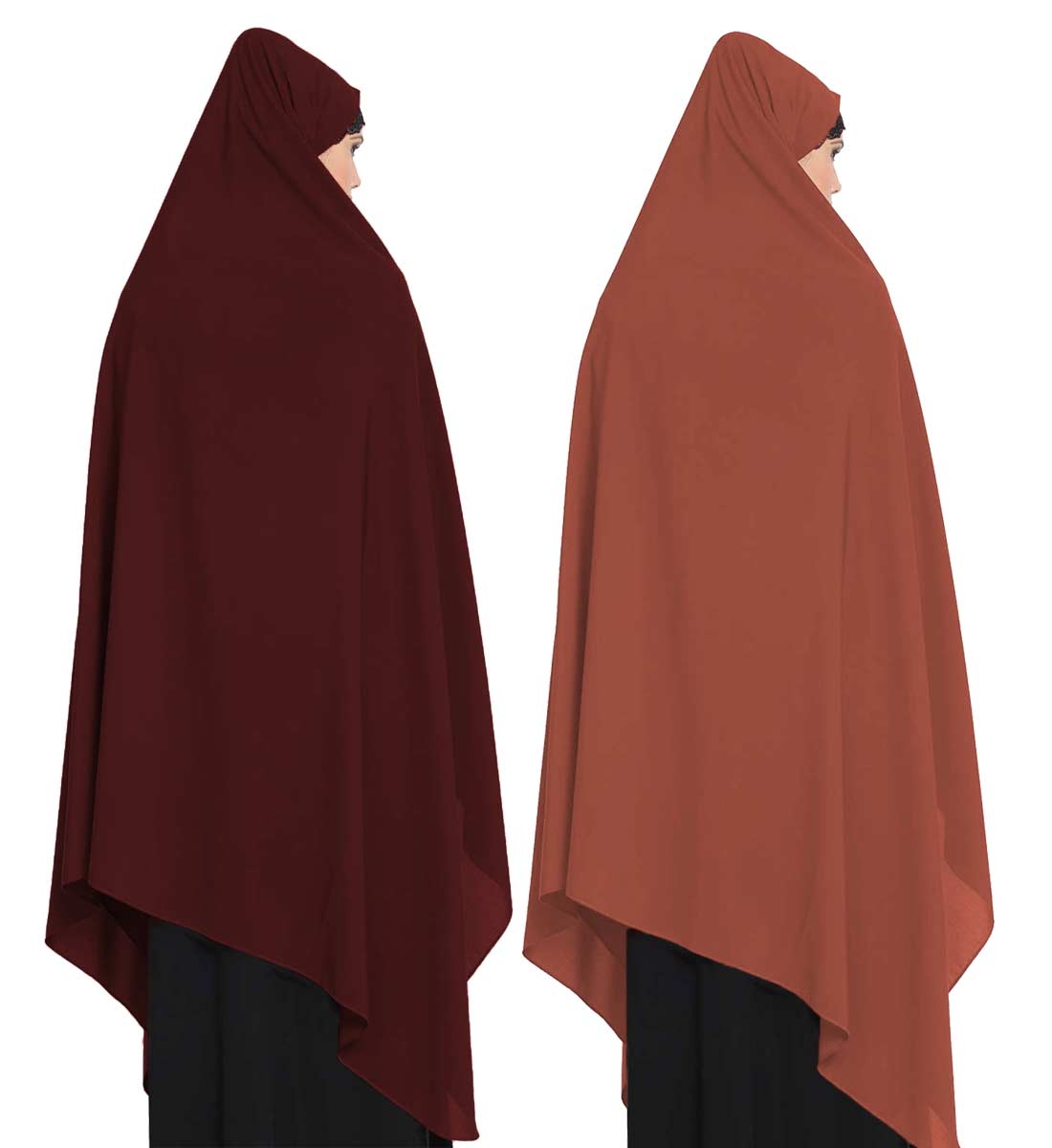 Irani ChadarTwo Pieces Combo-Rida Hijab with Detachable Nose Piece-Made in Nida Matt