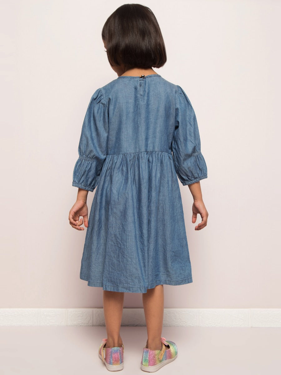 Midi Dress With Zardozi Work Embellishments