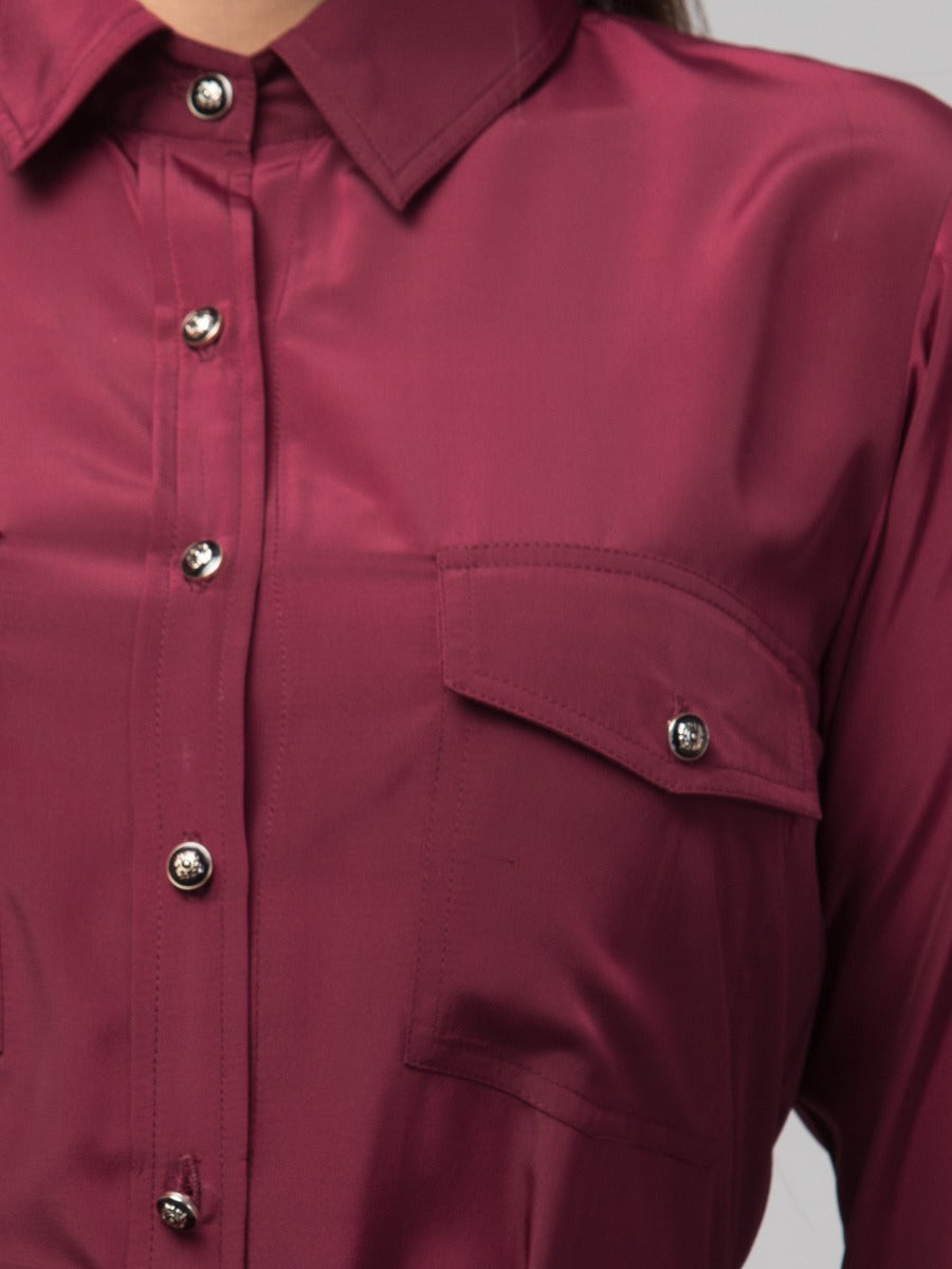 Front Open Tunic With Matching Belt.