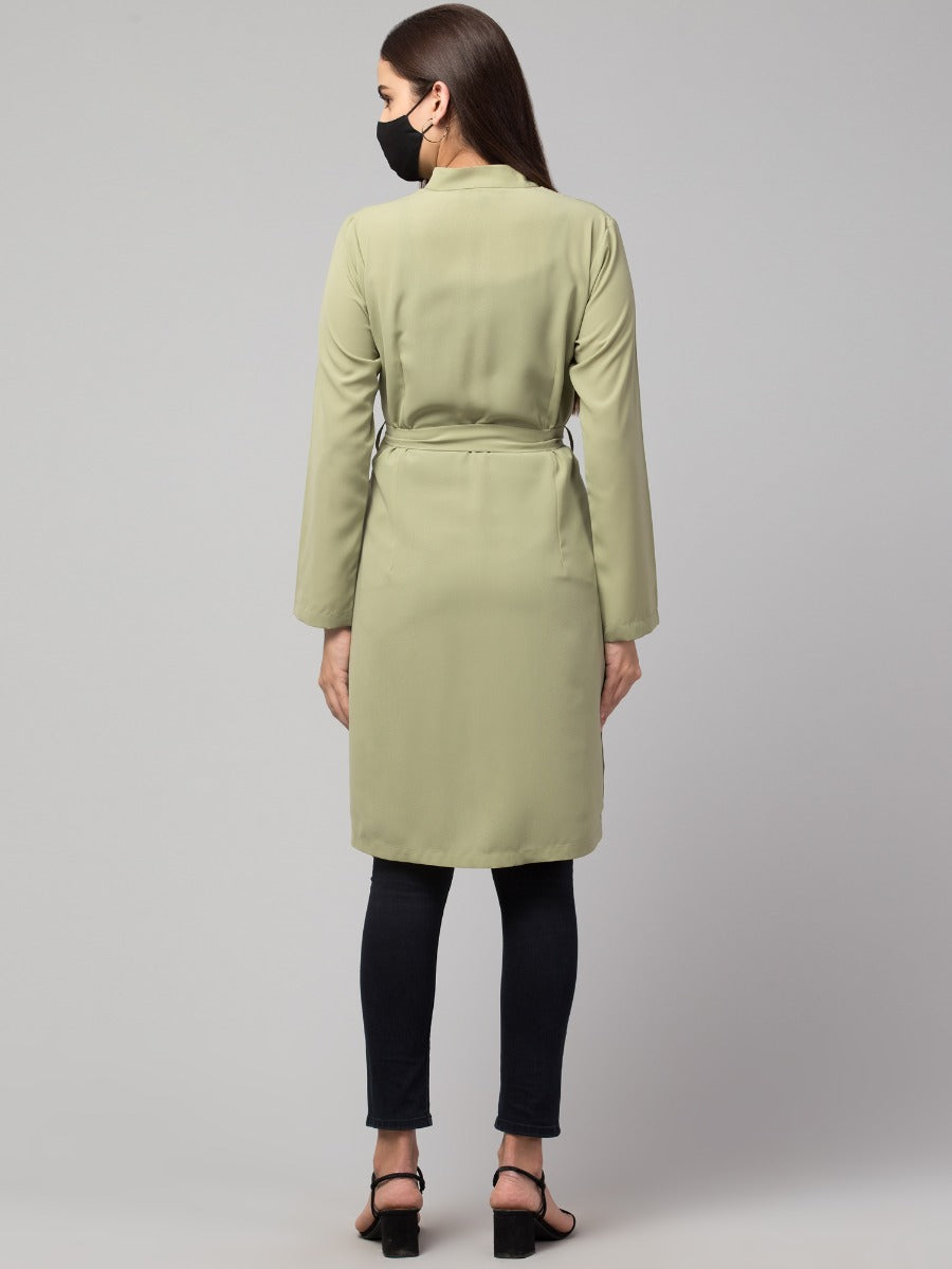 Front Open Tunic With Matching Belt.