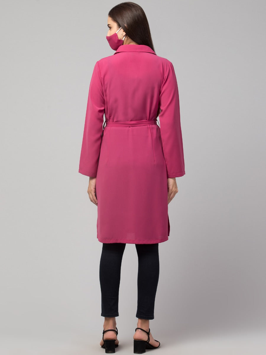 Front Open Tunic With Matching Belt.