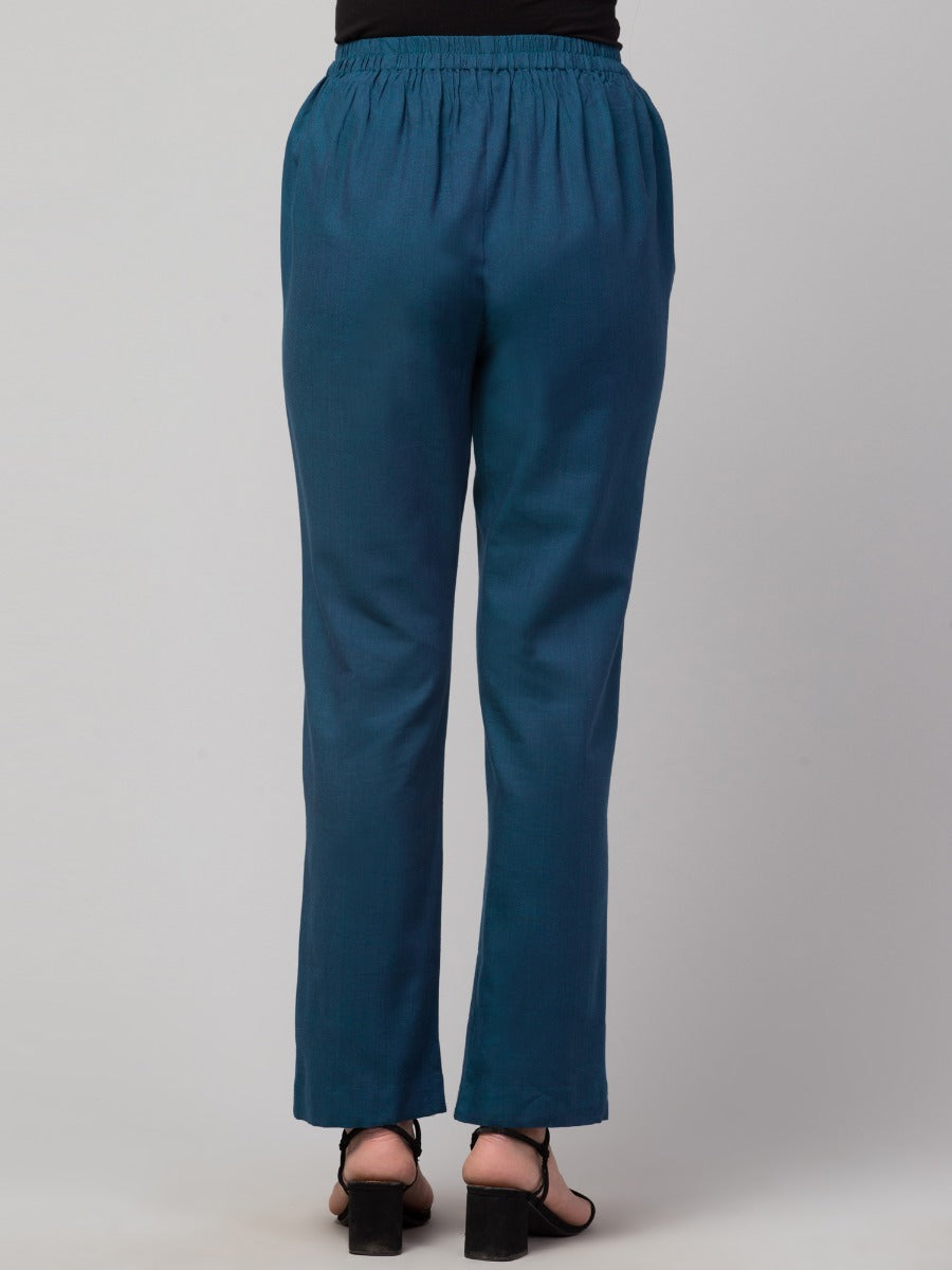 High Rise Trouser In Cotton