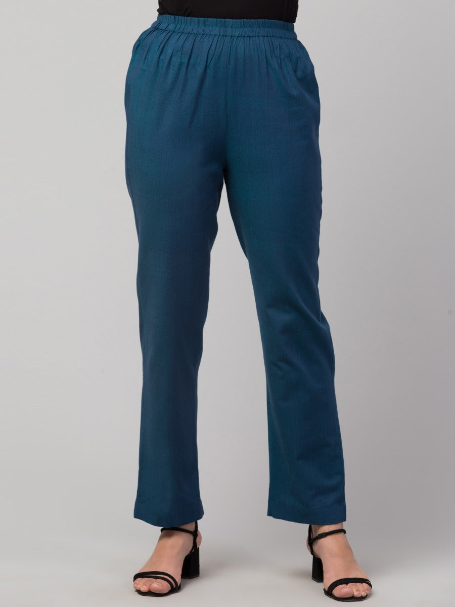 High Rise Trouser In Cotton