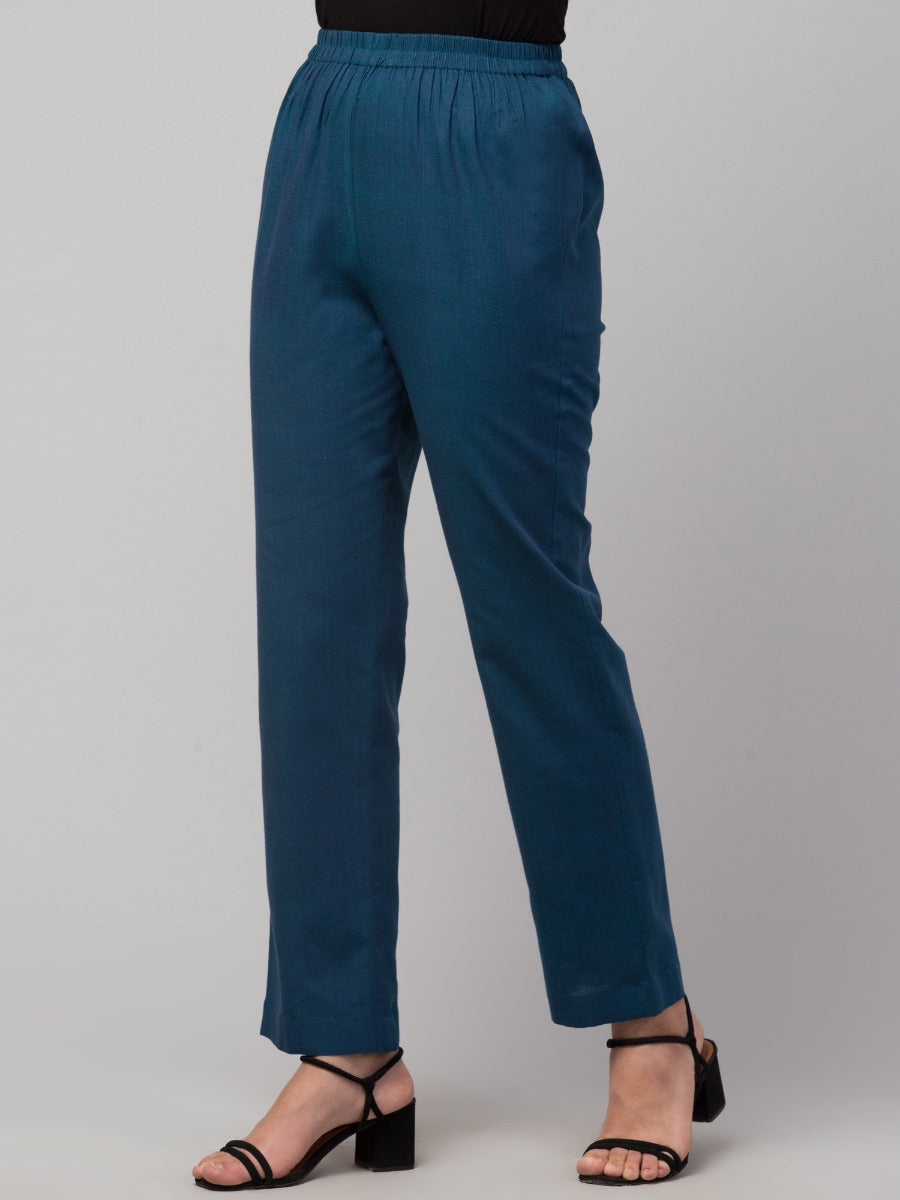 High Rise Trouser In Cotton