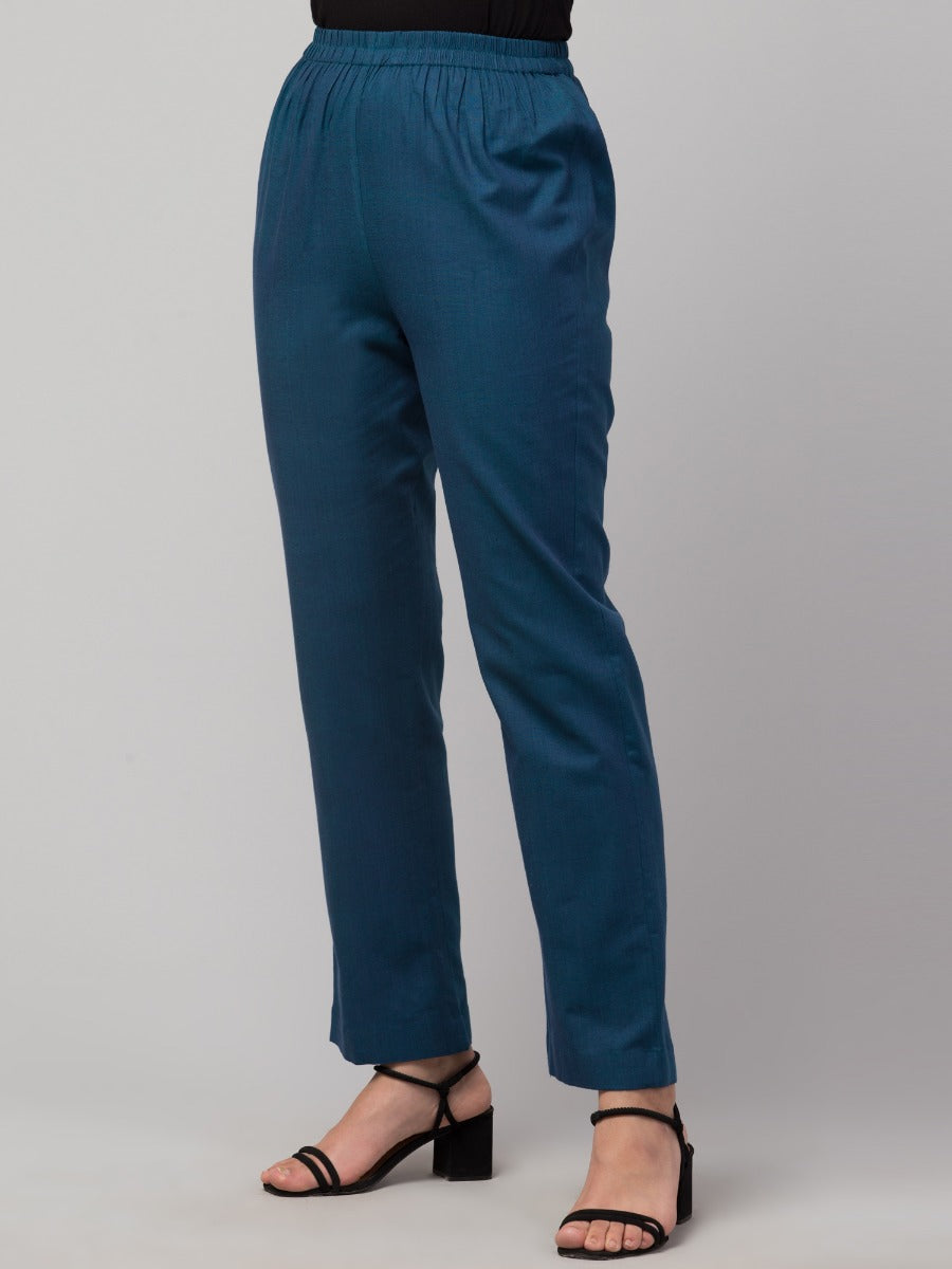 High Rise Trouser In Cotton
