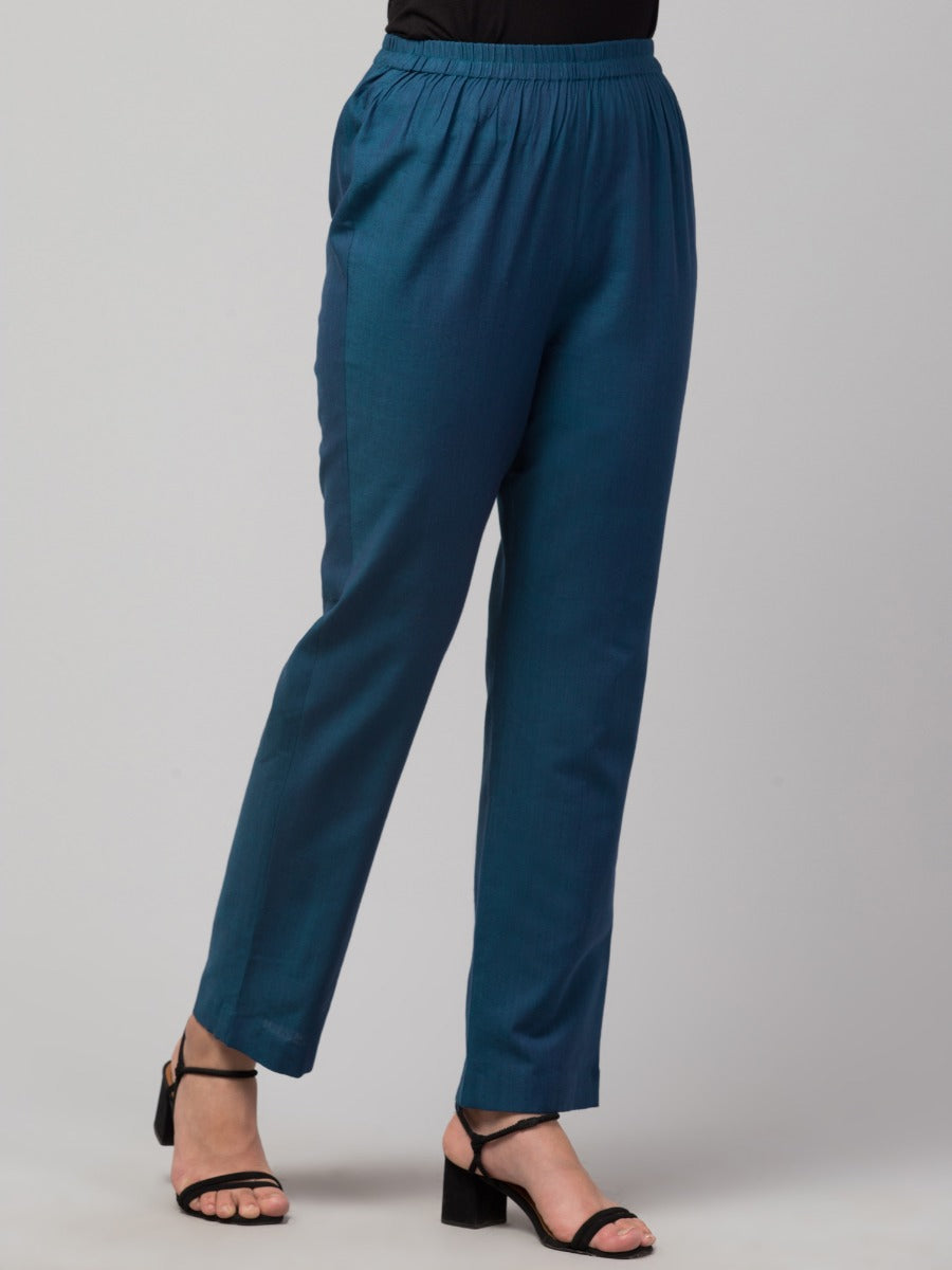 High Rise Trouser In Cotton