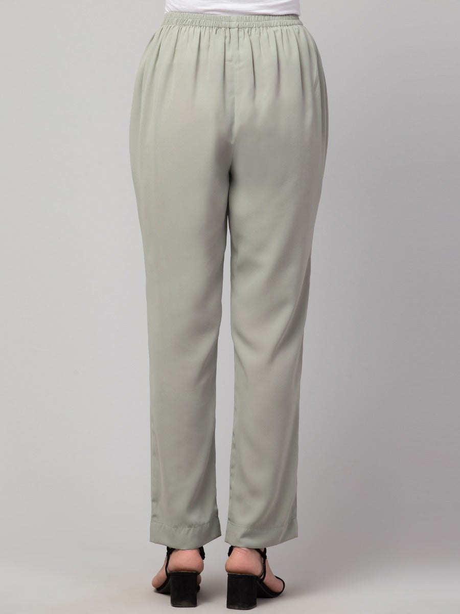 High Rise Trouser In Nida Matte