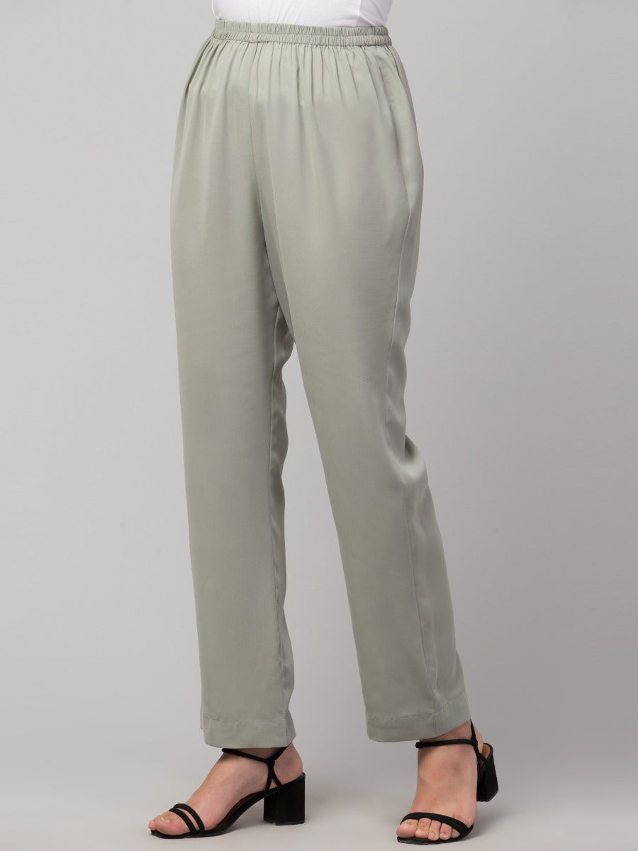 High Rise Trouser In Nida Matte