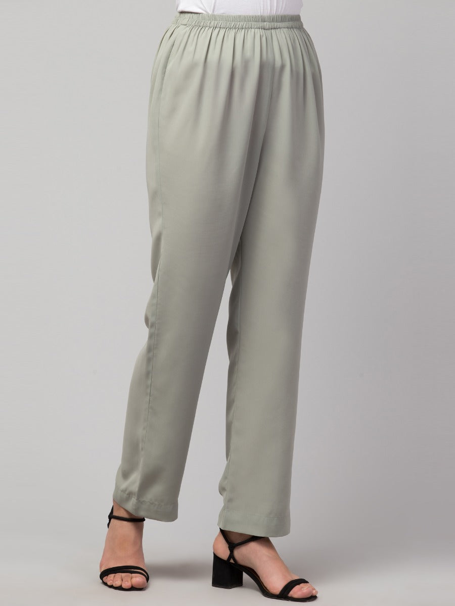 High Rise Trouser In Nida Matte