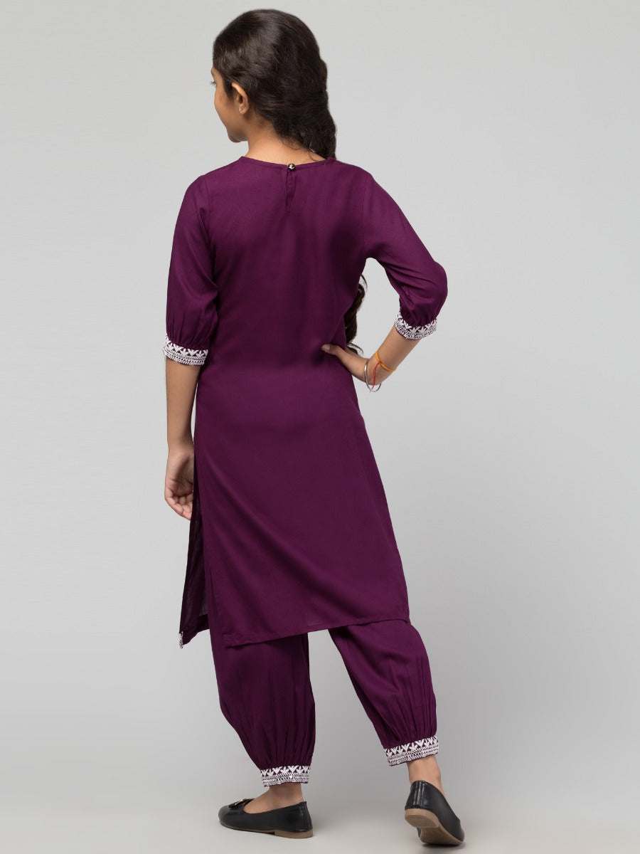 Two Pieces Set- Chikan Embroidered