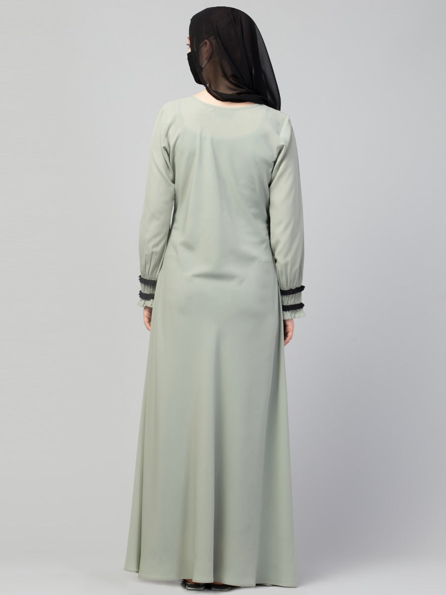 Two Pieces Set- Abaya With Hijab