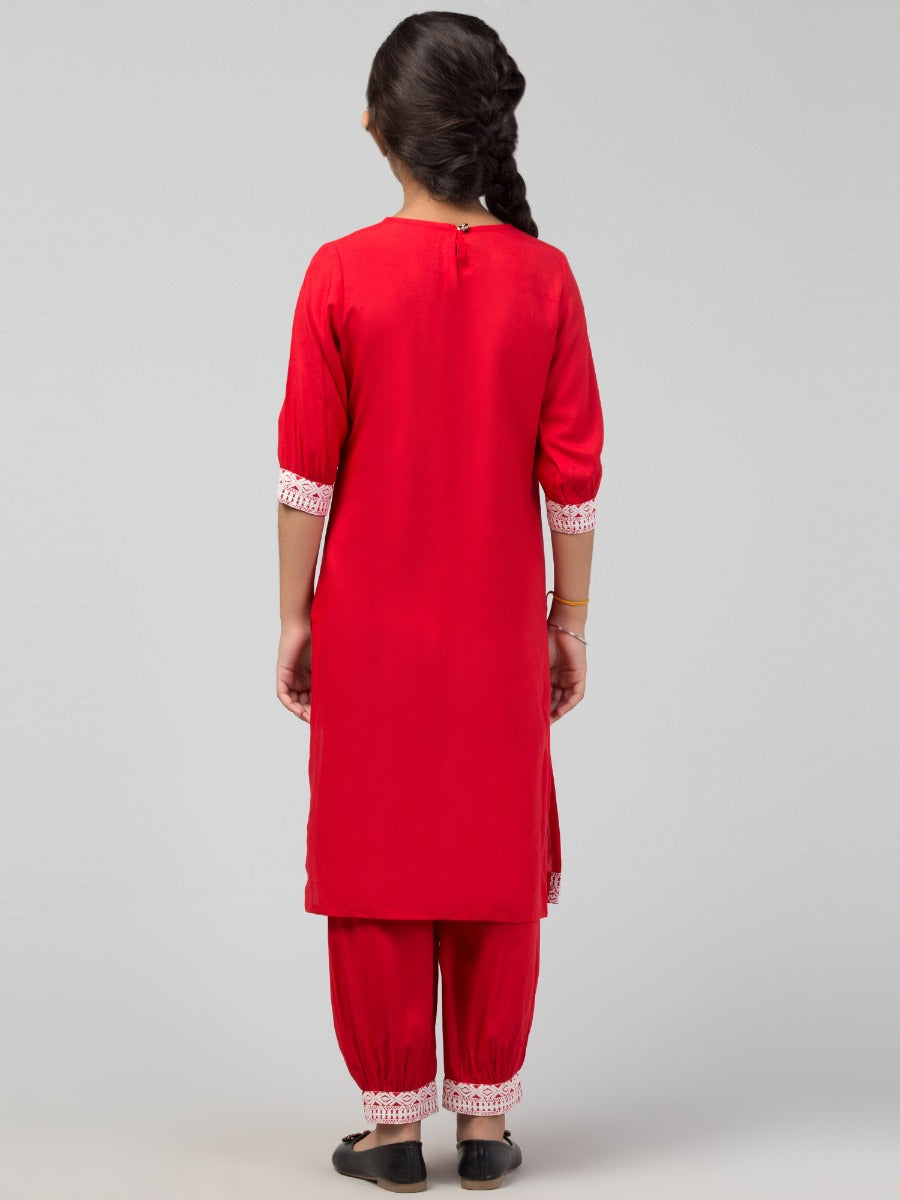 Two Pieces Set- Chikan Embroidered