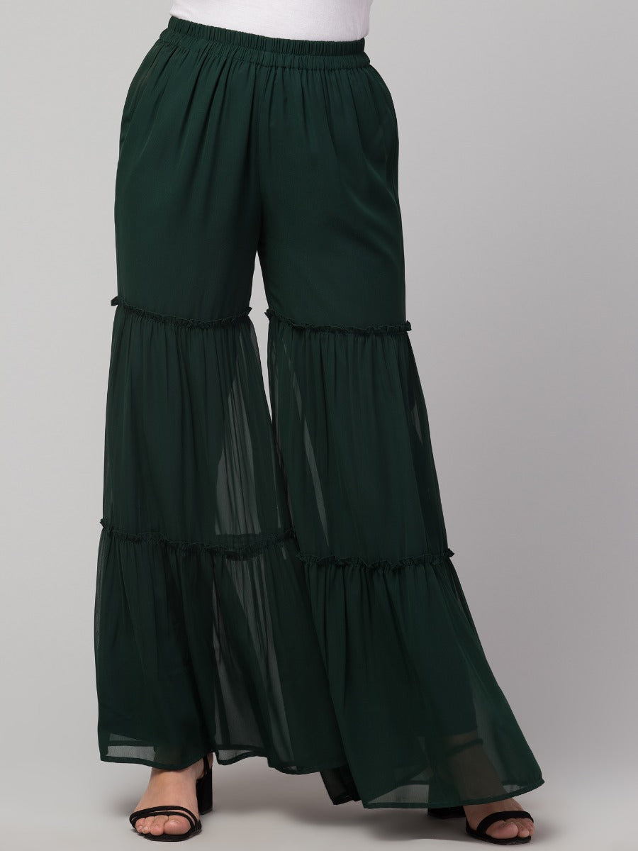 Multi Layered- Printed Georgette Sharara