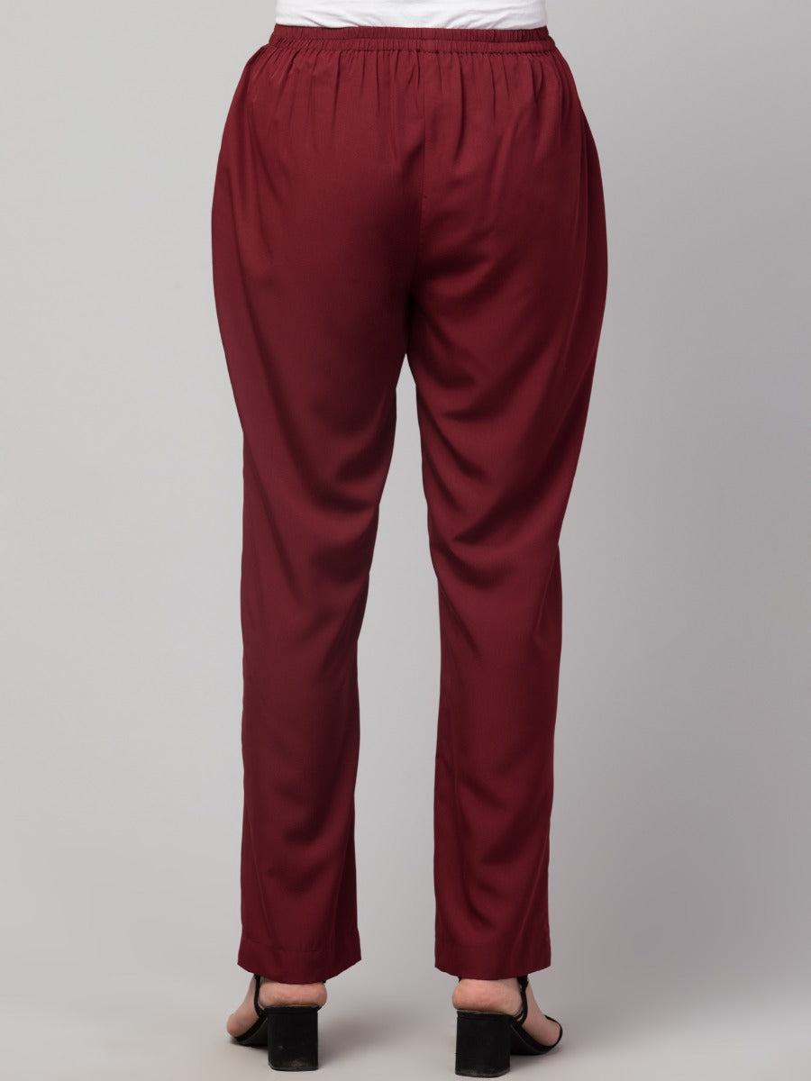 High Rise Trouser In French Crepe.