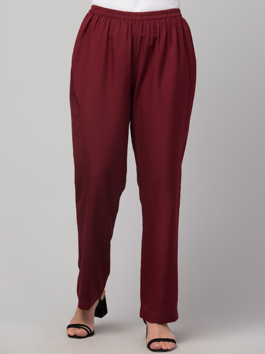 High Rise Trouser In French Crepe.