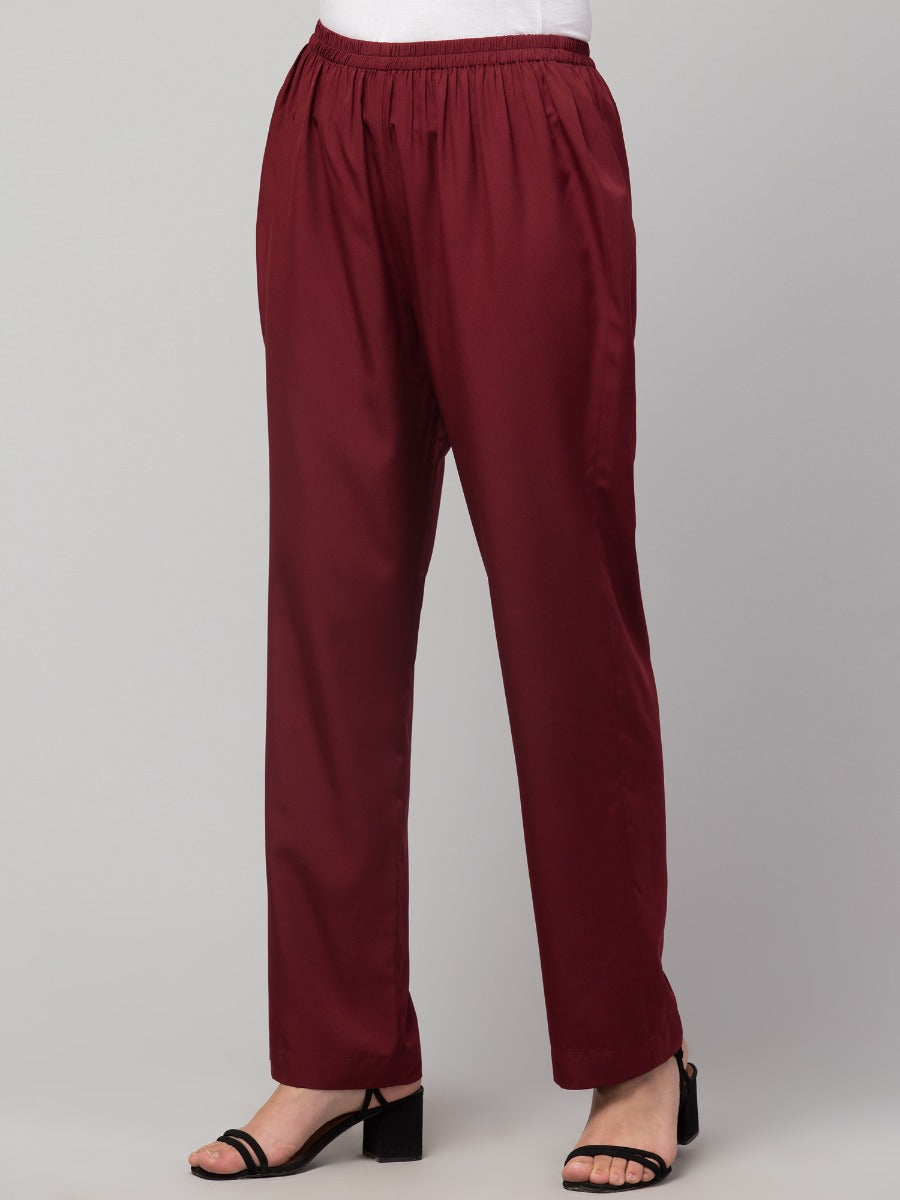High Rise Trouser In French Crepe.