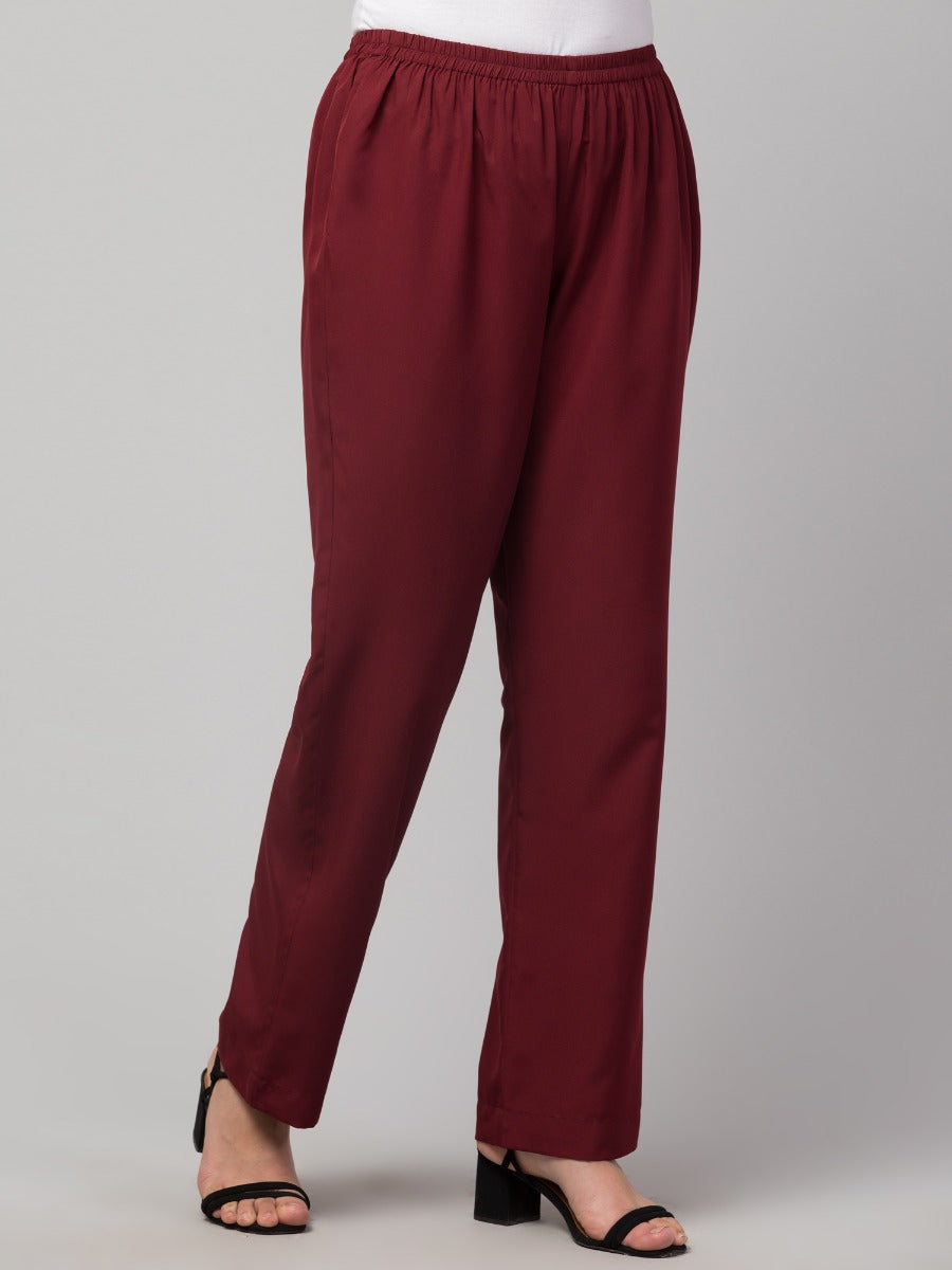 High Rise Trouser In French Crepe.